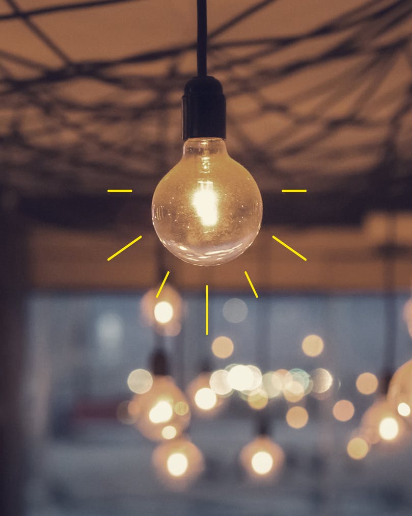 Digital Advice and Digital Advisory Services Page Banner Image of a an "Idea" light bulb